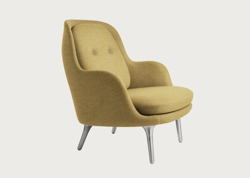 Fri Lounge Chair Christianhavn Yellow 110 / Aluminium