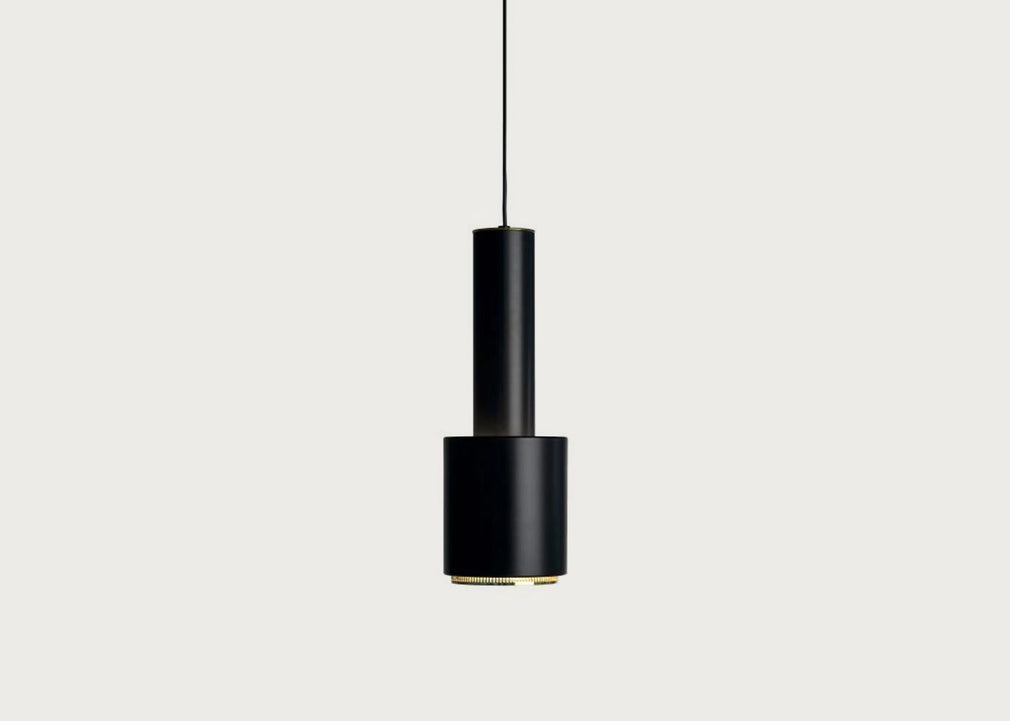A110 Hand Grenade Pendant Light Black & Brass