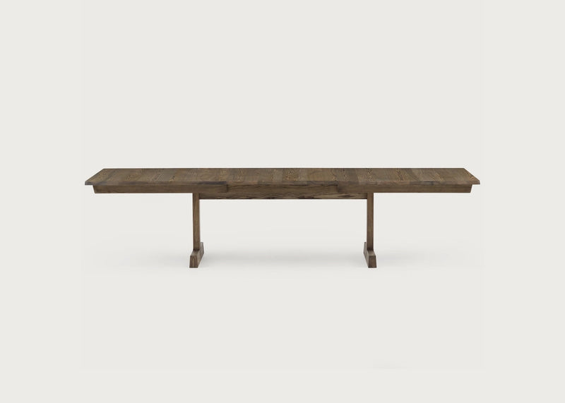 Refectory Extending Dining Table Black Oiled Ash