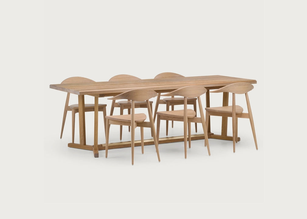 Refectory Extending Dining Table White Oiled Oak