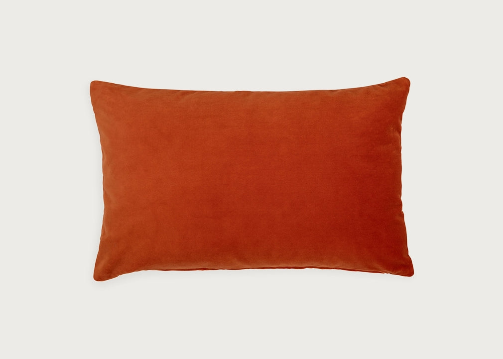 Velvet Cushion Rust 35cm x 55cm
