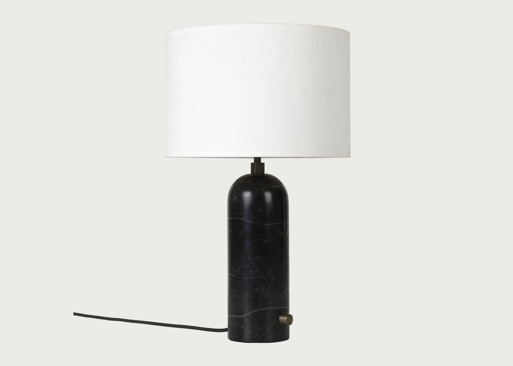 Gravity Table Lamp Small / Black Marble / White