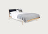Fawn Bed in Oak and Black Cotton Webbing Super King