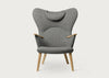 CH78 Mama Bear Lounge Chair Kvadrat Fiord Light Grey 151