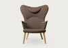CH78 Mama Bear Lounge Chair Kvadrat Fiord Brown 271