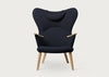 CH78 Mama Bear Lounge Chair Kvadrat Fiord Navy Blue 782