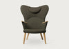 CH78 Mama Bear Lounge Chair Kvadrat Fiord Dark Green 961