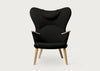 CH78 Mama Bear Lounge Chair Kvadrat Fiord Black 991