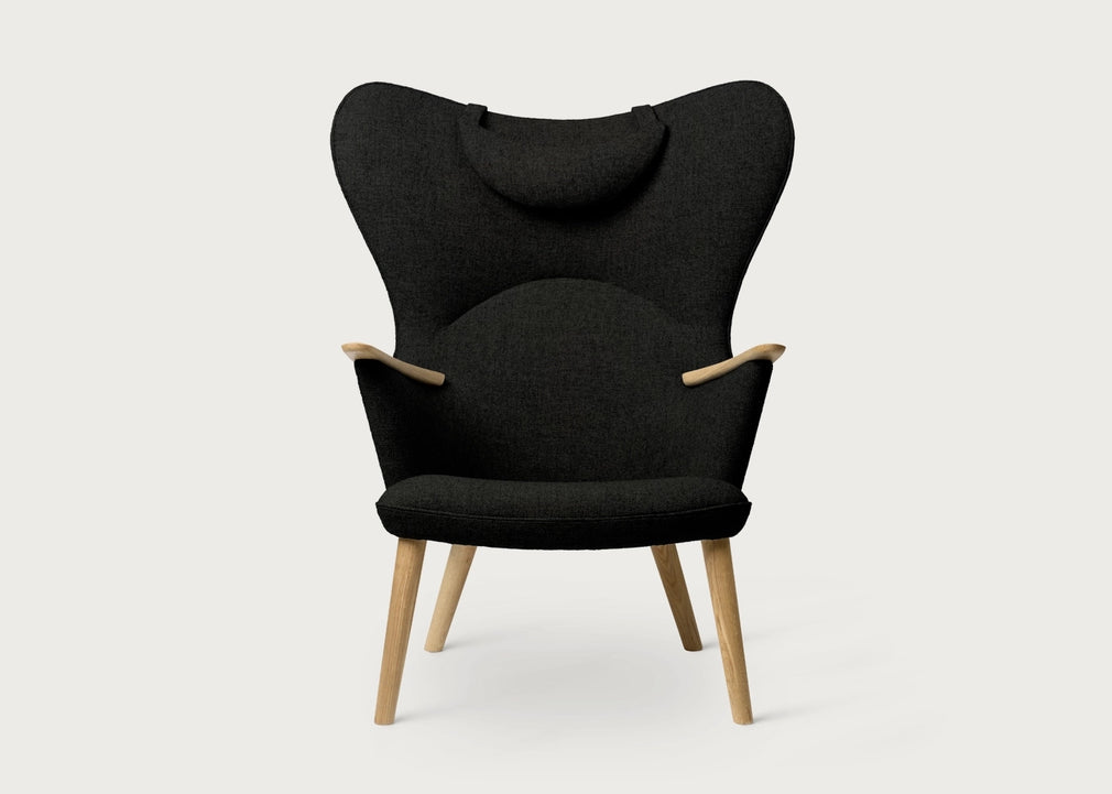 CH78 Mama Bear Lounge Chair Kvadrat Fiord Black 991