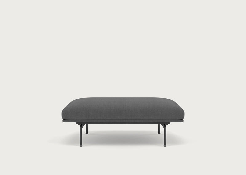 Outline Pouf Kvadrat Remix Dark Grey 163 / Black