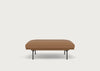 Outline Pouf Refine Leather Cognac / Black