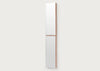 Slim Bathroom Cabinet with Mirror Tall Natural Oak