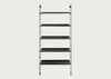 Adam Wood Bookshelf Black Ash / 5 Shelves (2 Struts)