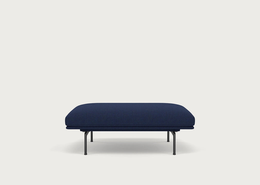 Outline Pouf Kvadrat Remix Dark Blue 773 / Black