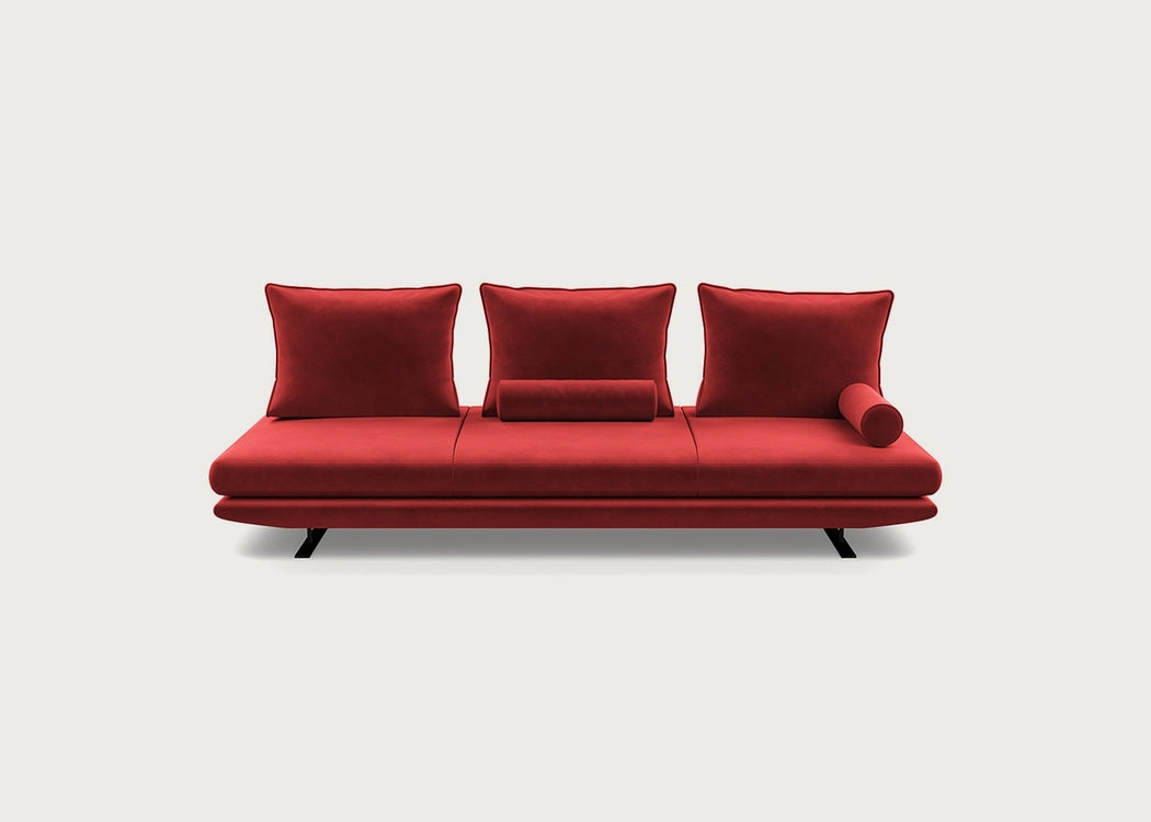 Prado Large Settee Alcantara Goya Red