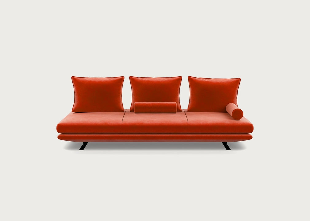 Prado Large Settee Alcantara Orange