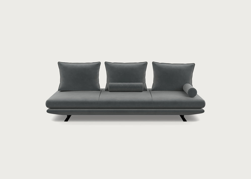 Prado Large Settee Alcantara Steel Grey