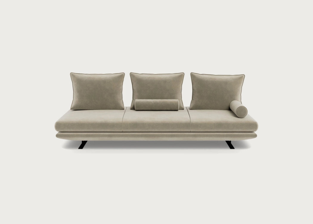 Prado Large Settee Alcantara Sea Sand