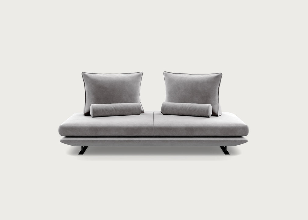 Prado Medium Settee Alcantara Pearl Grey