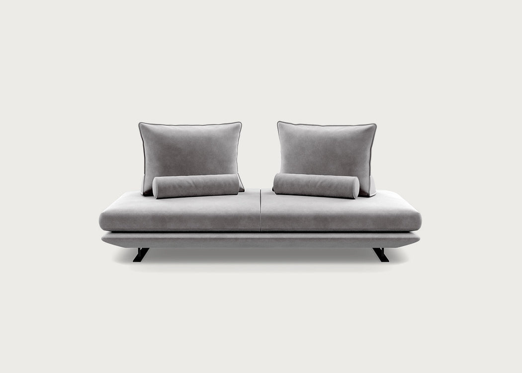 Prado Medium Settee Alcantara Pearl Grey