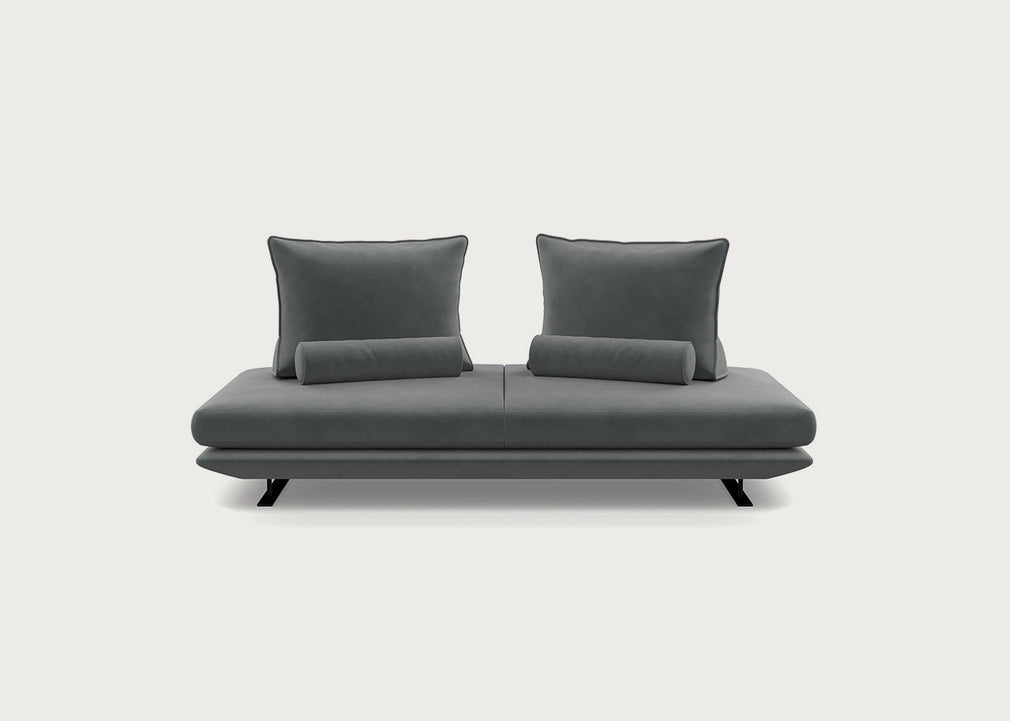 Prado Medium Settee Alcantara Steel Grey