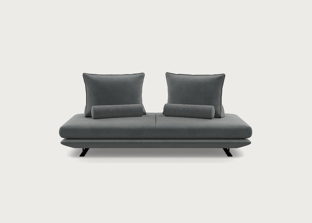 Prado Medium Settee Alcantara Steel Grey