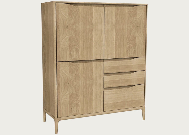 Romana Highboard Clear Matt Oak