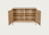 Romana Small Sideboard 2 Door Clear Matt Oak