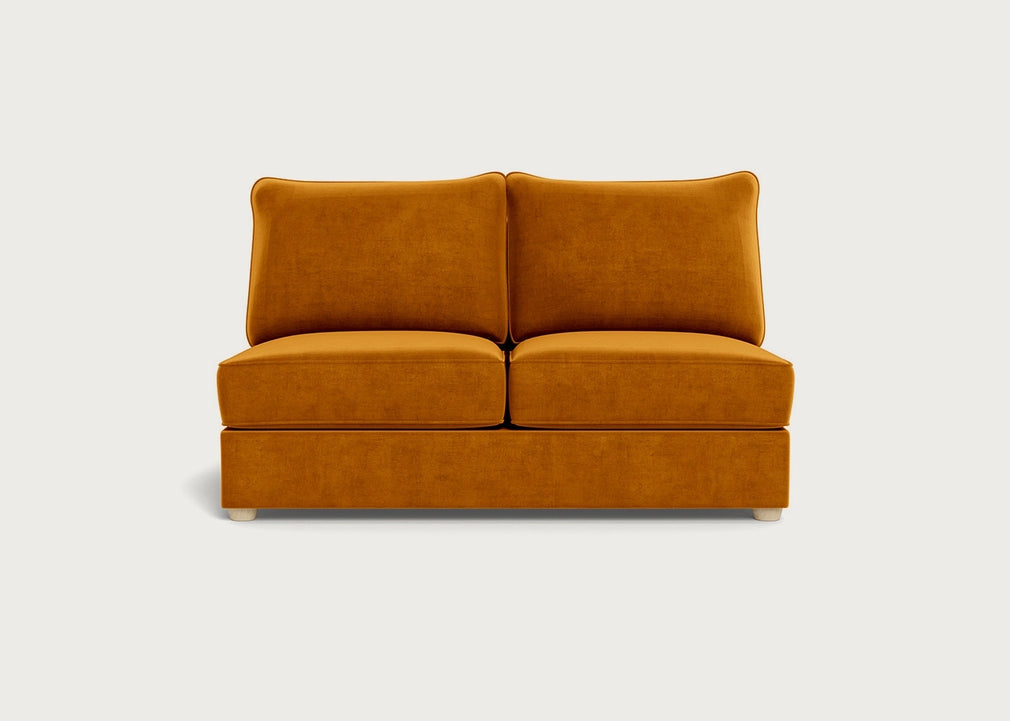 Tailor Medium Armless Unit Smart Luxe Velvet Cognac / Natural
