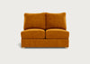 Tailor Double Armless Unit Smart Luxe Velvet Cognac / Natural