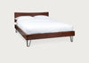 Brunel Bed Wooden Headboard Dark Wood Double