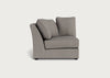 Tailor Curved Left Hand Facing Corner Unit Broad Weave Pebble / Black
