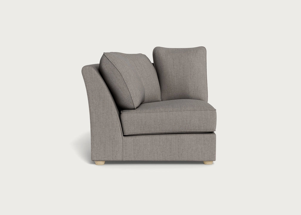 Tailor Curved Left Hand Facing Corner Unit Broad Weave Pebble / Natural