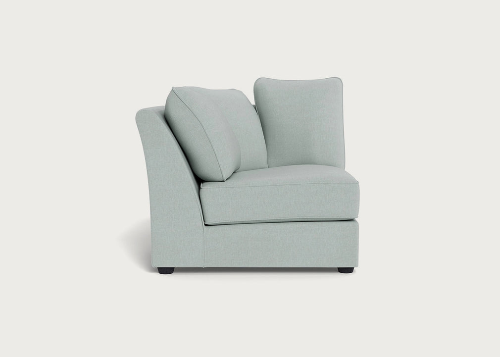 Tailor Curved Left Hand Facing Corner Unit Brushed Cotton Oat / Black