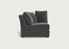 Tailor Curved Left Hand Facing Corner Unit Melton Wool Granite / Black