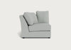 Tailor Curved Left Hand Facing Corner Unit Melton Wool Limestone / Black