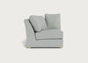 Tailor Curved Left Hand Facing Corner Unit Melton Wool Limestone / Natural