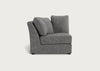 Tailor Curved Left Hand Facing Corner Unit Melton Wool Shale / Black
