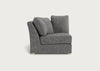 Tailor Curved Left Hand Facing Corner Unit Melton Wool Shale / Natural