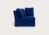 Tailor Curved Left Hand Facing Corner Unit Smart Luxe Velvet Azure / Black
