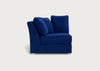 Tailor Curved Left Hand Facing Corner Unit Smart Luxe Velvet Azure / Natural