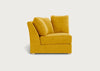 Tailor Curved Left Hand Facing Corner Unit Smart Luxe Velvet Canary / Natural