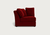 Tailor Curved Left Hand Facing Corner Unit Smart Luxe Velvet Mulberry / Black