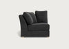 Tailor Curved Left Hand Facing Corner Unit Smart Luxe Velvet Nickel / Natural