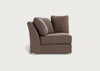 Tailor Curved Left Hand Facing Corner Unit Smart Velvet Mouse / Natural