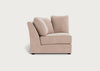 Tailor Curved Left Hand Facing Corner Unit Smart Velvet Pebble / Black