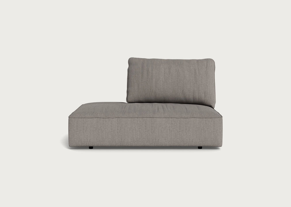Morven Left Hand Facing Open End Unit Broad Weave Pebble