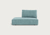 Morven Left Hand Facing Open End Unit Smart Luxe Velvet Mineral Blue