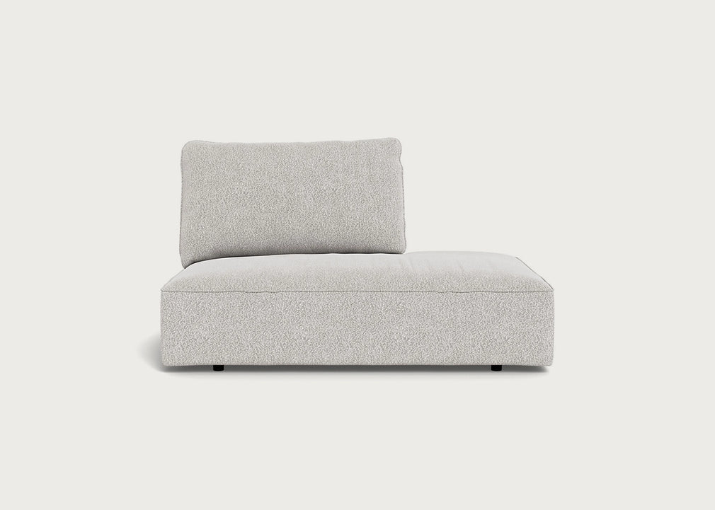 Morven Right Hand Facing Open End Unit Chunky Boucle Ecru
