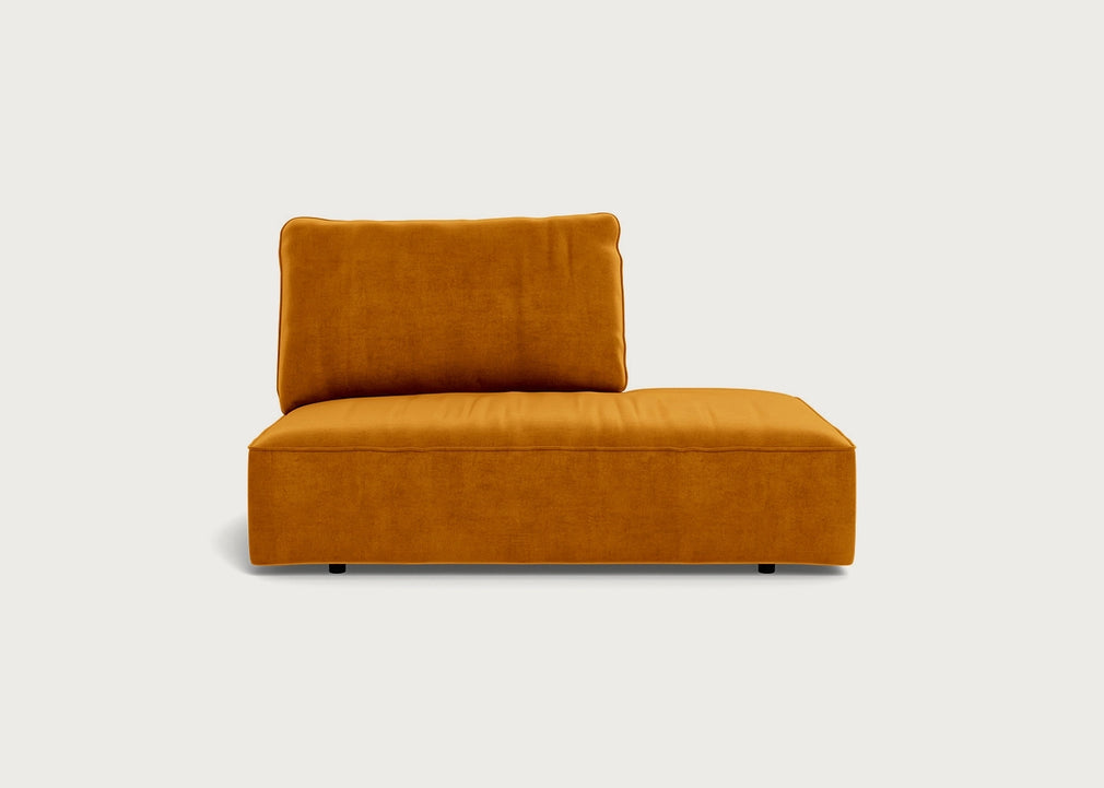 Morven Right Hand Facing Open End Unit Smart Luxe Velvet Cognac